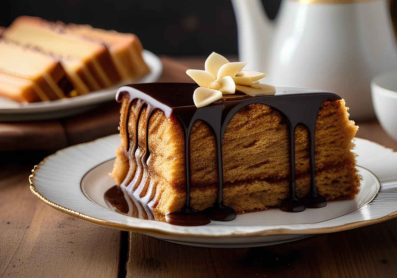 Honey Cake with Chocolate Glaze
