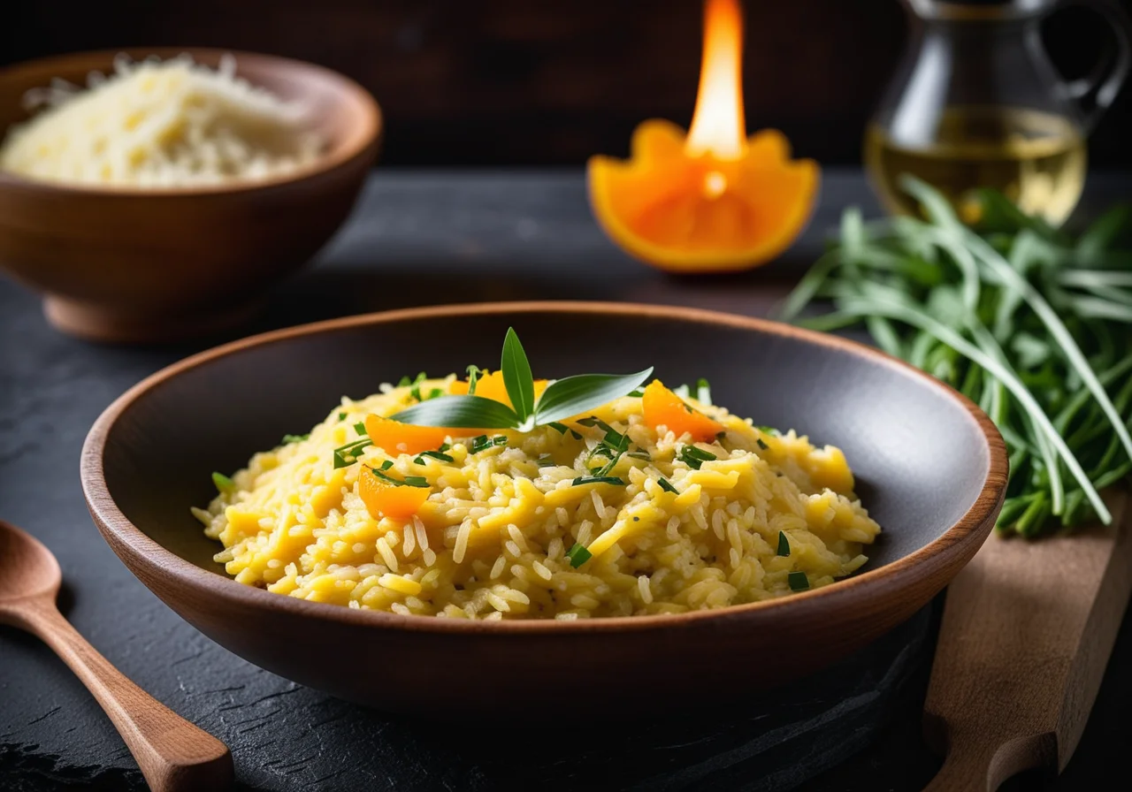 Saffron Risotto with Bell Pepper
