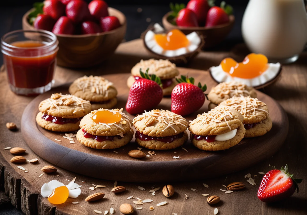 Filled Nut-Coconut Cookies