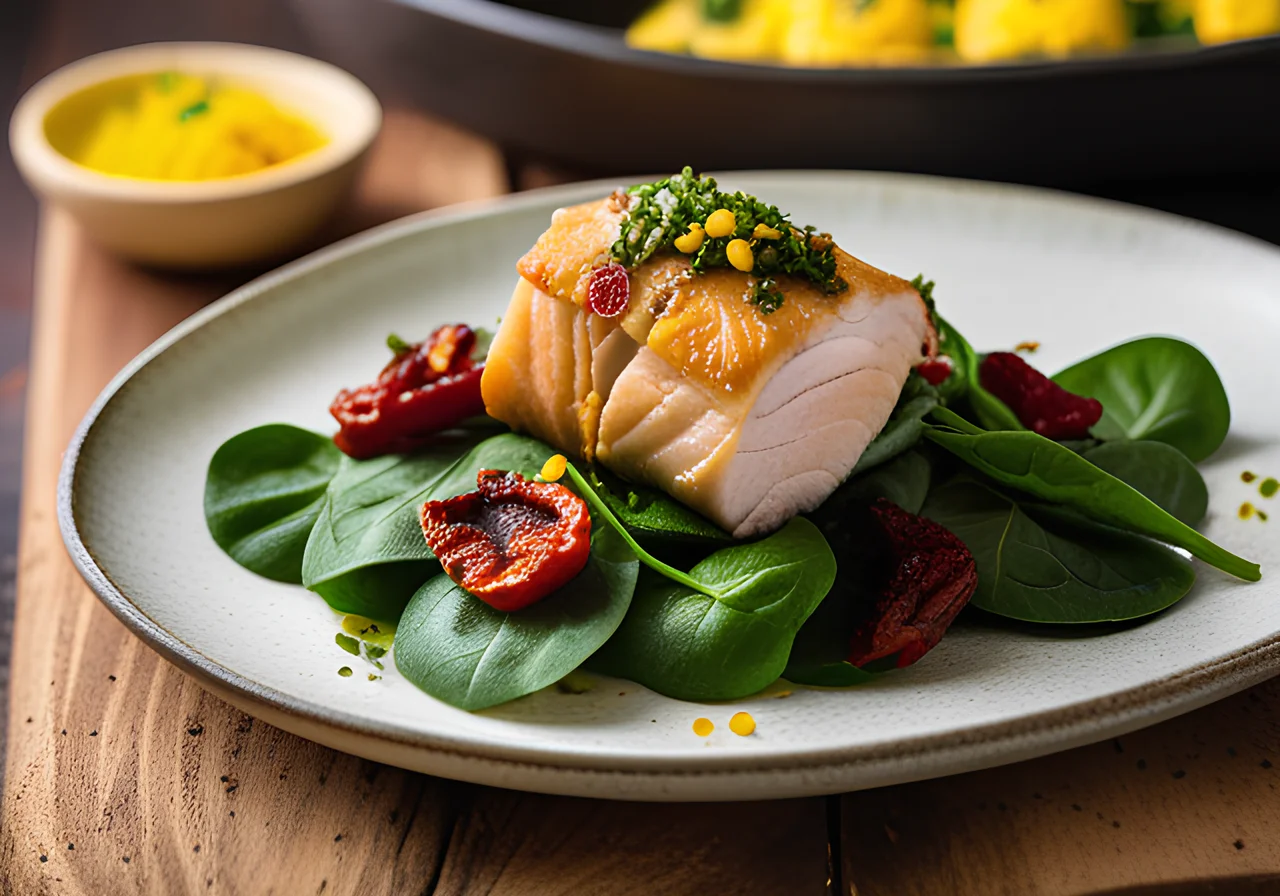 Turkey Roulades with Spinach