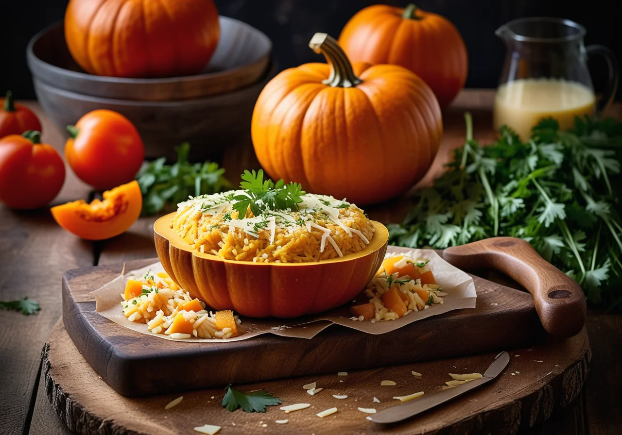 Vegetable Rice in Pumpkin