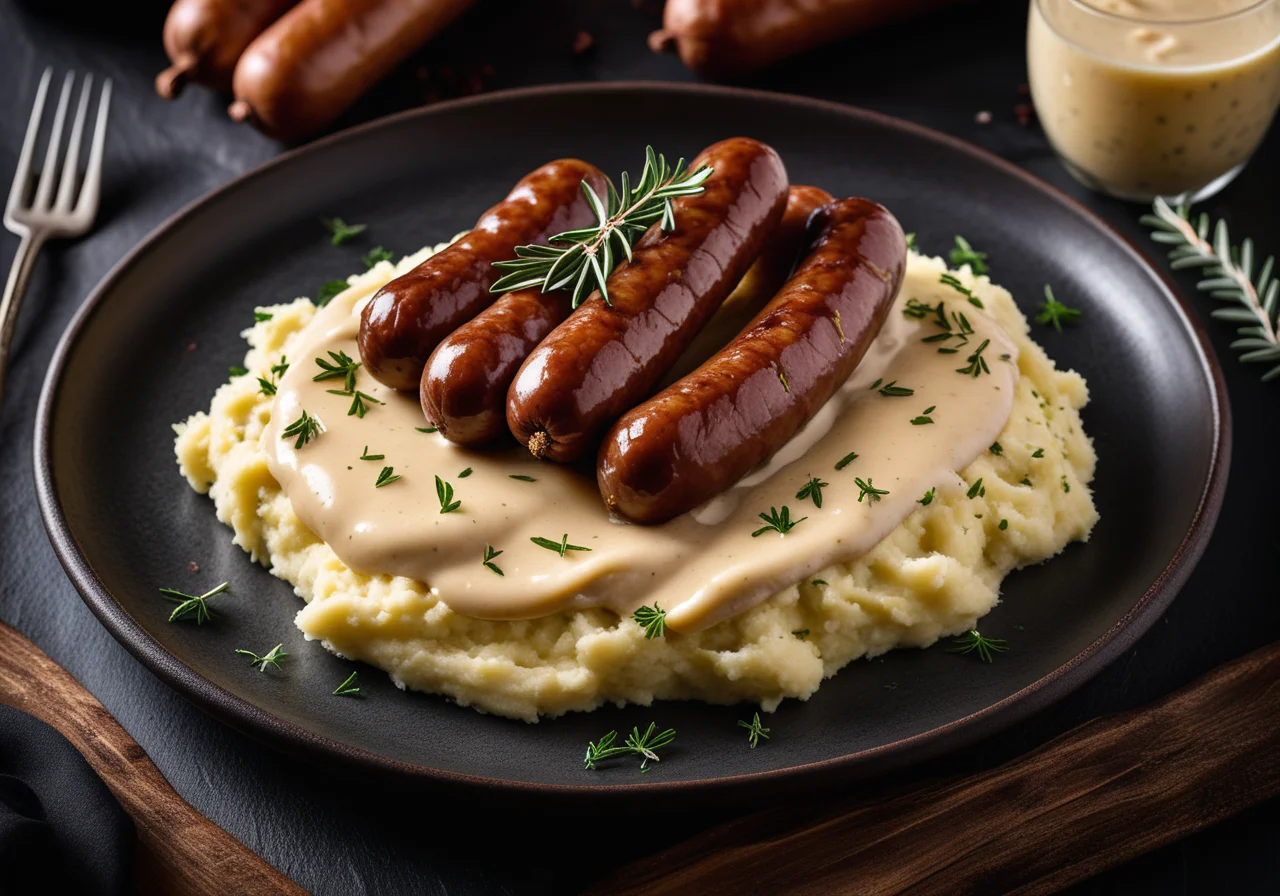 Sauerkraut with Bratwurst and Mash