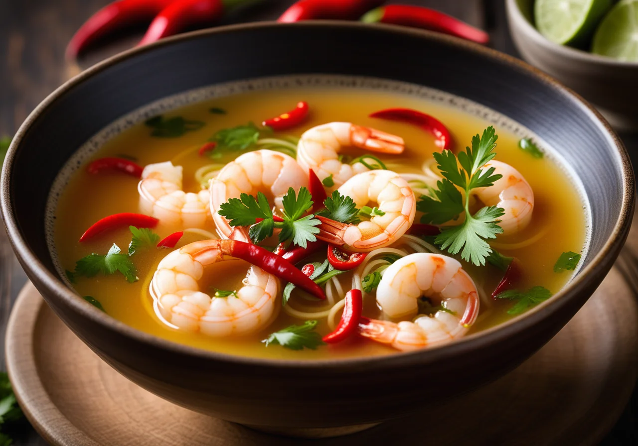Sour-Spicy Shrimp Soup Thai Style