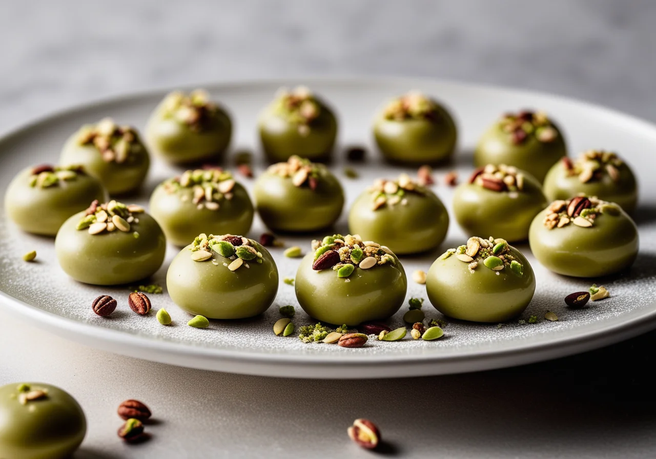 Marzipan Pralines with Pistachios