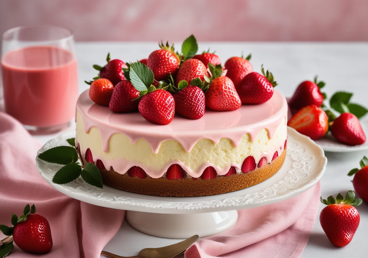 Charlotte Cake with Strawberry Cream