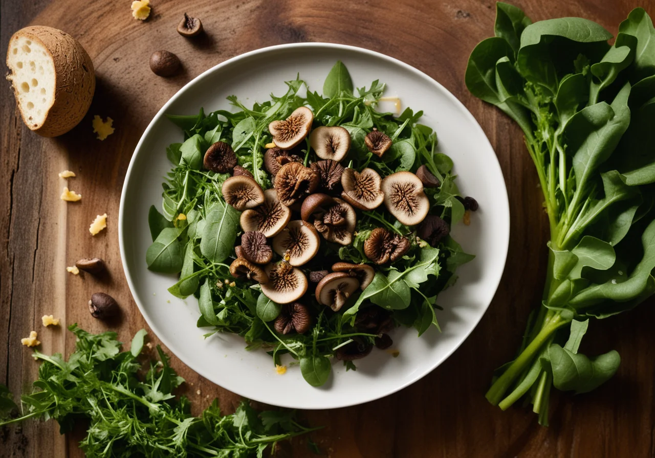 Arugula Salad with Morels
