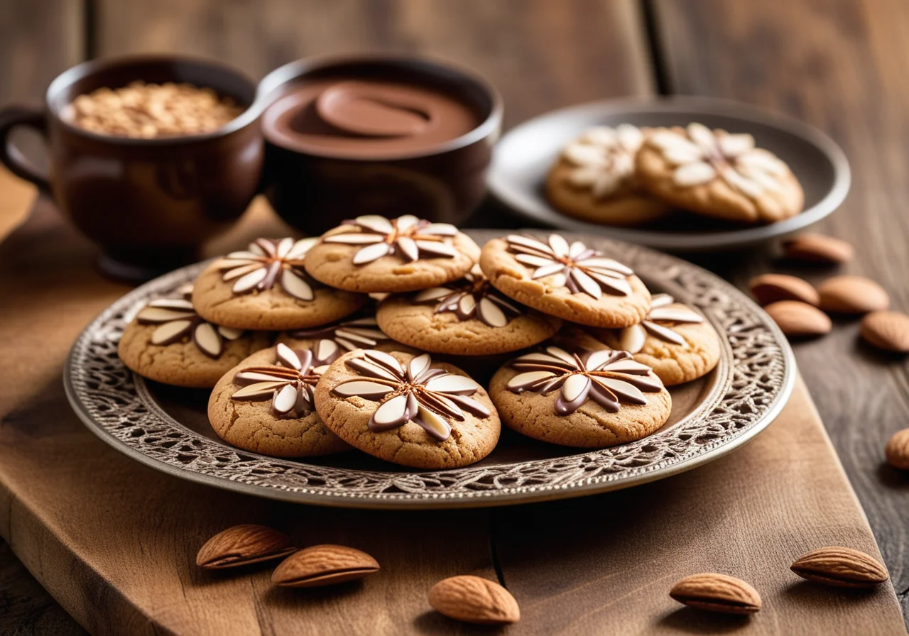 Almond Cookies with Chocolate Filling
