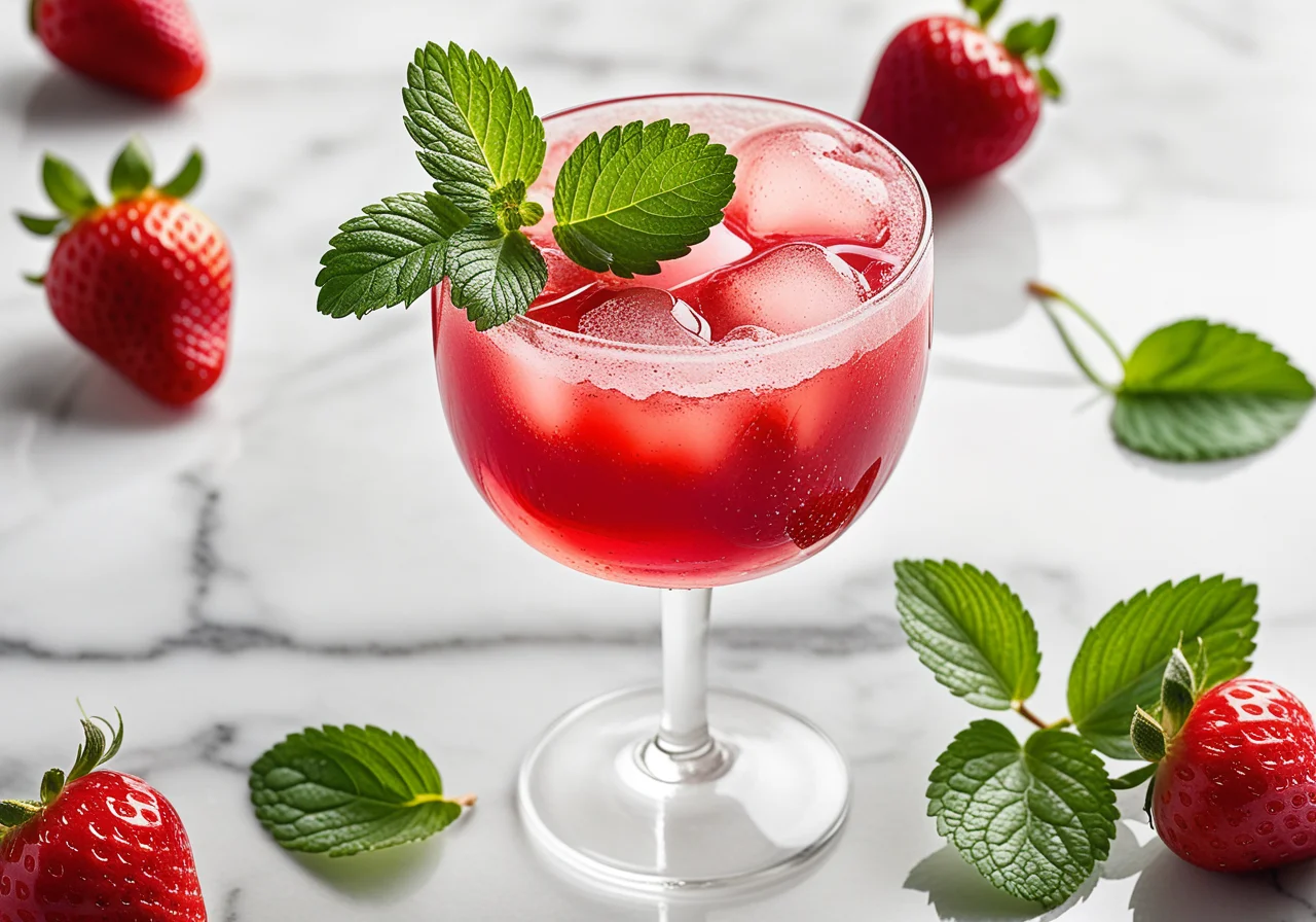 Strawberry Punch with Mint
