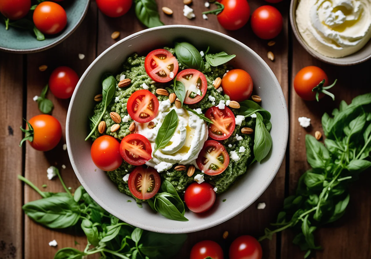 Tomato and Basil Pesto with Ricotta