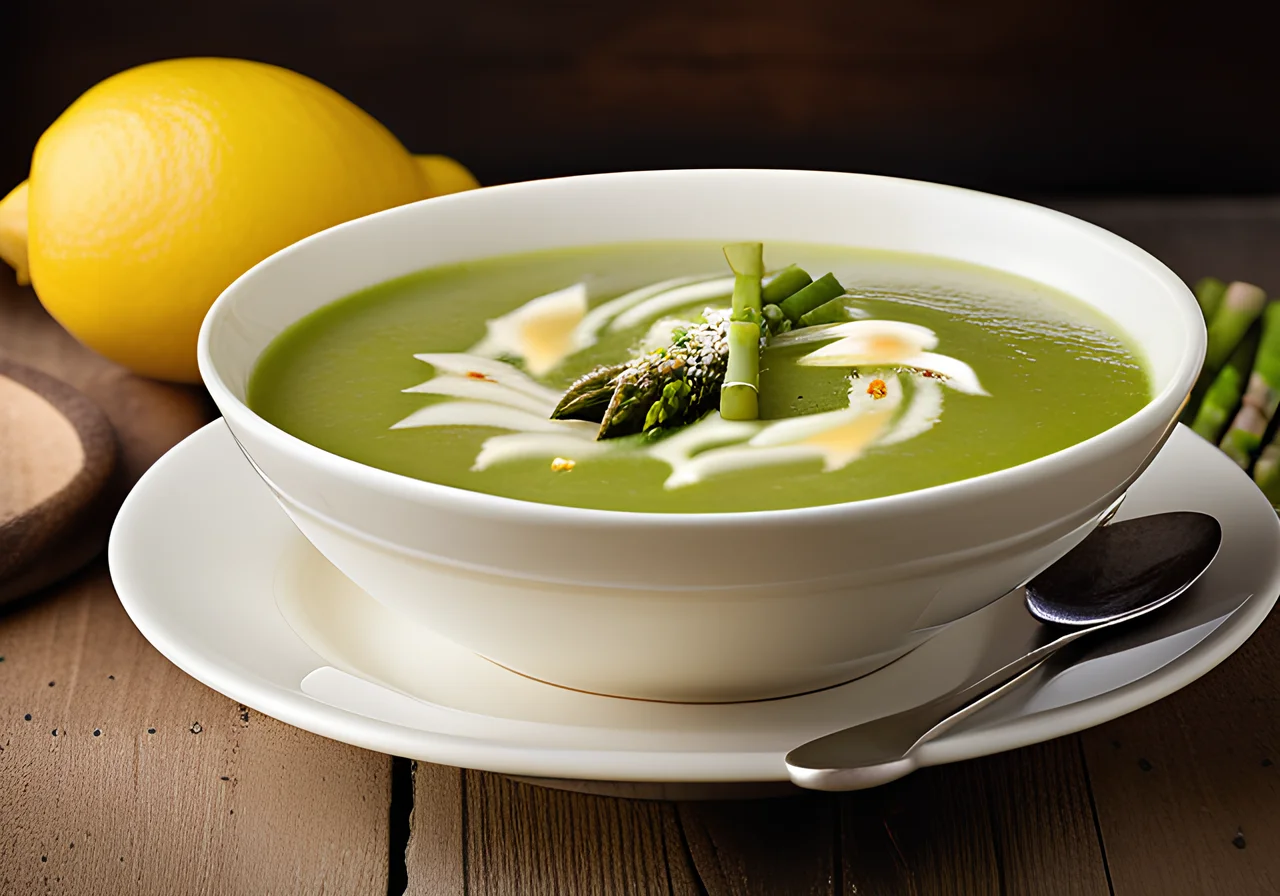 Asparagus Soup with Shrimp