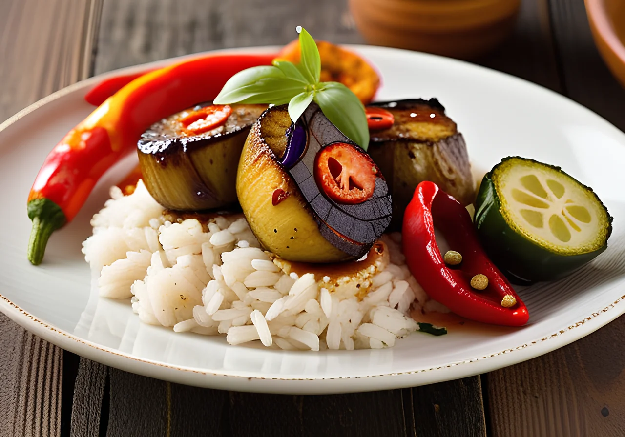 Quick Oven Rice and Vegetable with Chicken