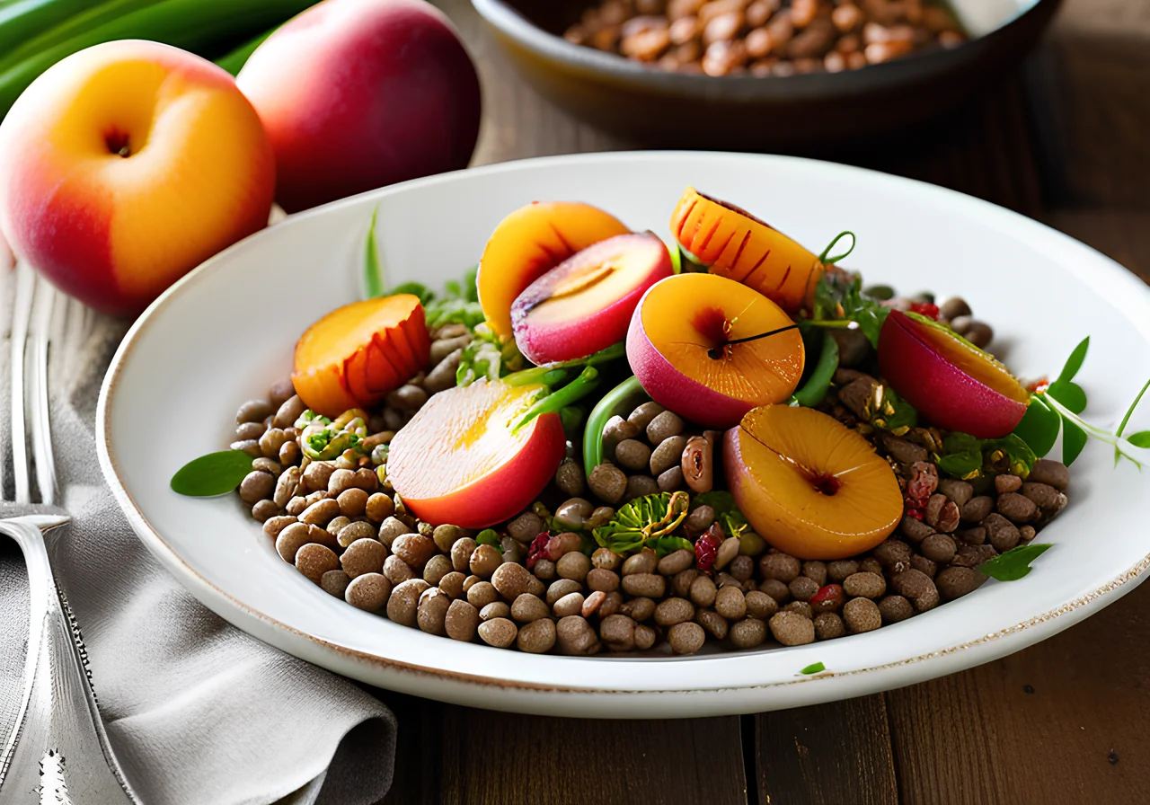 Lentil Salad with Nectarines