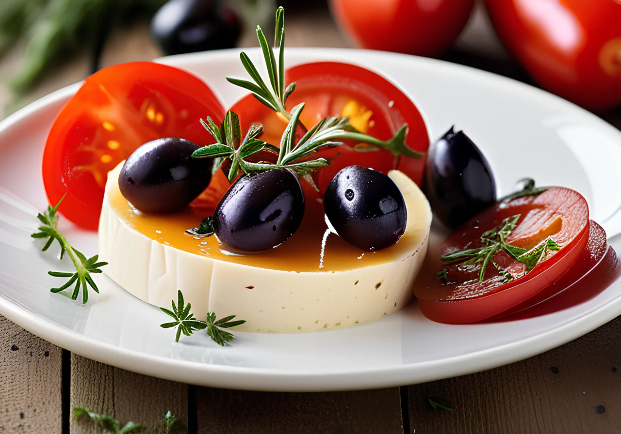 Sheep Cheese with Blue Potatoes