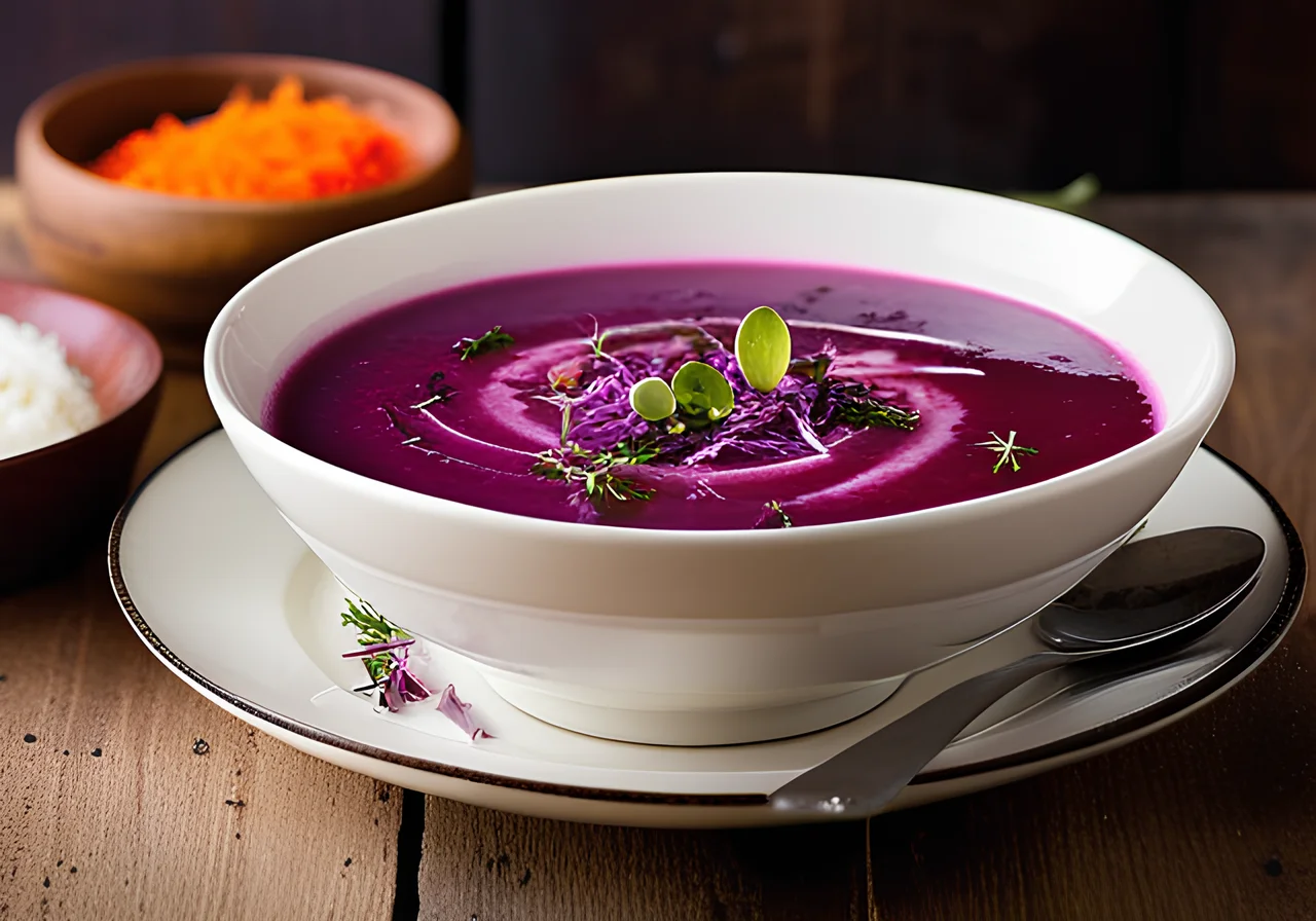 Red Cabbage Soup with Coconut Milk