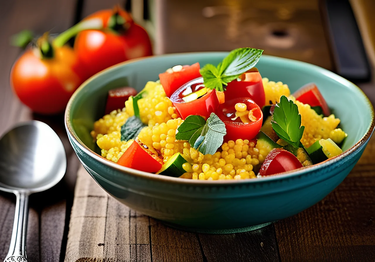 Couscous Salad with Tomato and Zucchini