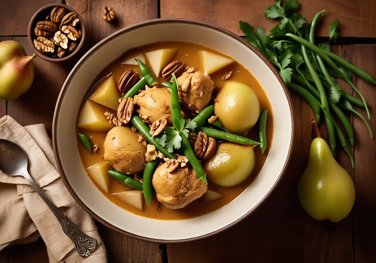 Chicken Stew with Pears and Beans for the Thermomix®