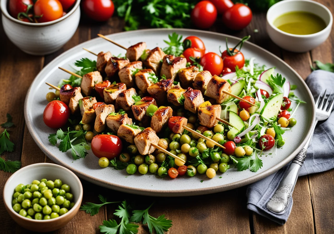 Chicken with Chickpea Salad