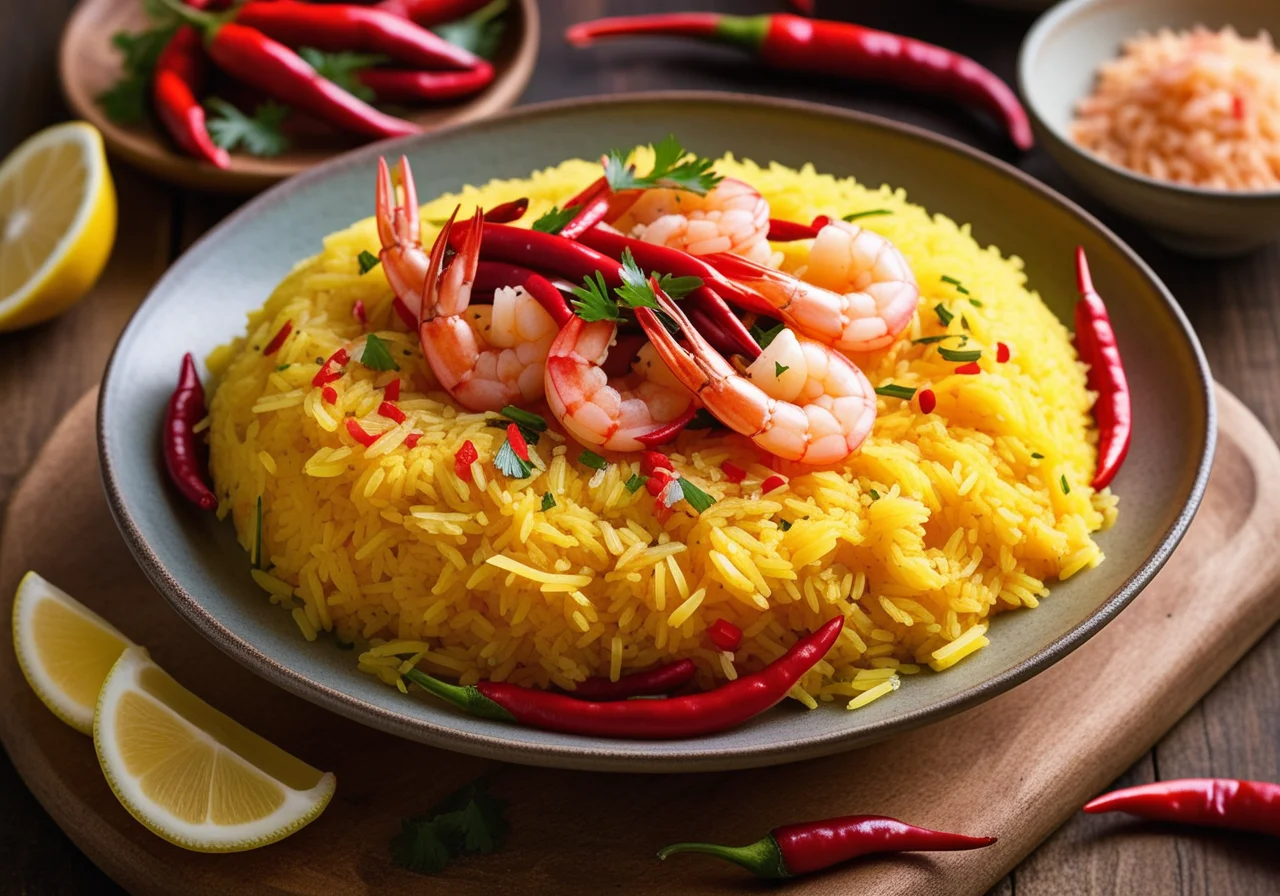 Saffron Rice with Shrimp