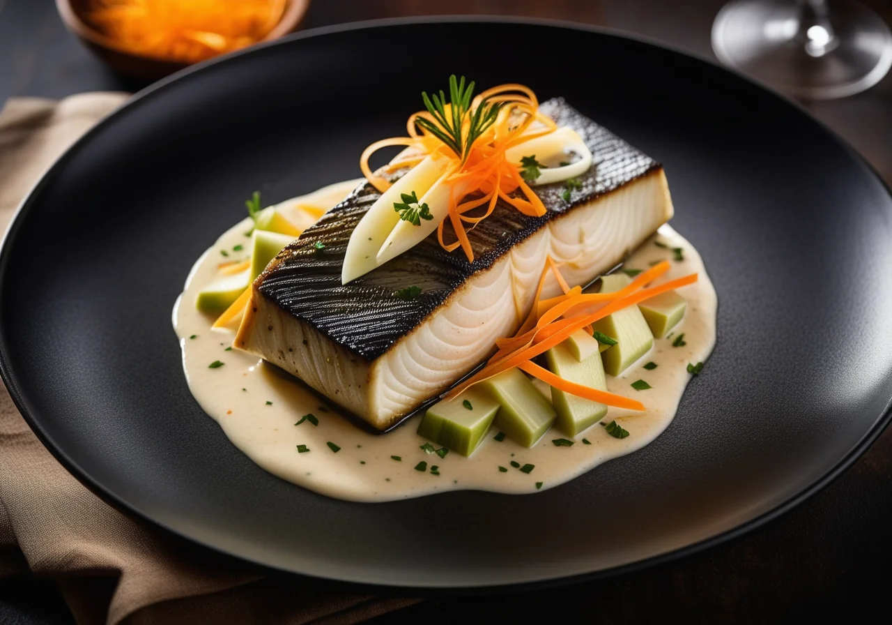 Seeteufel in Wine Broth