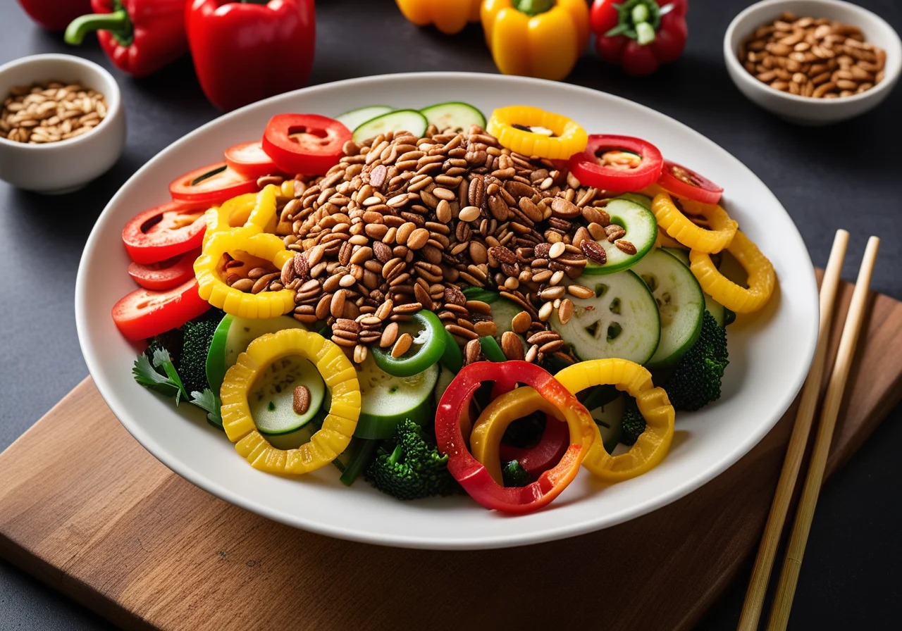 Vegetable-Poultry Stir-Fry in Asian Style