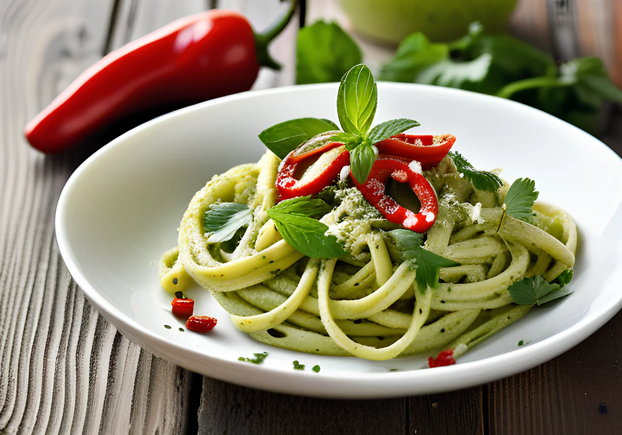 Pasta with Avocado Pesto