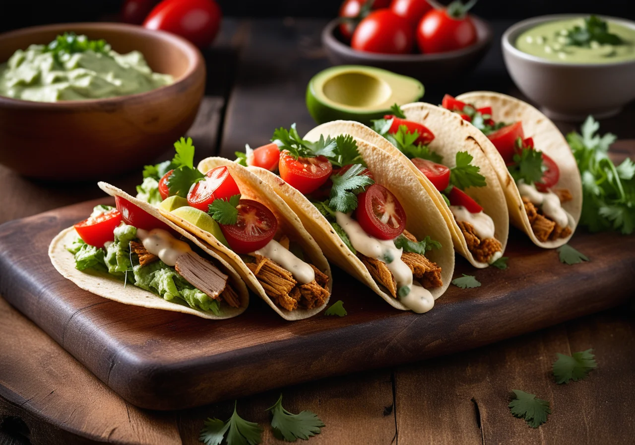 Taco Shells with Chicken Filling