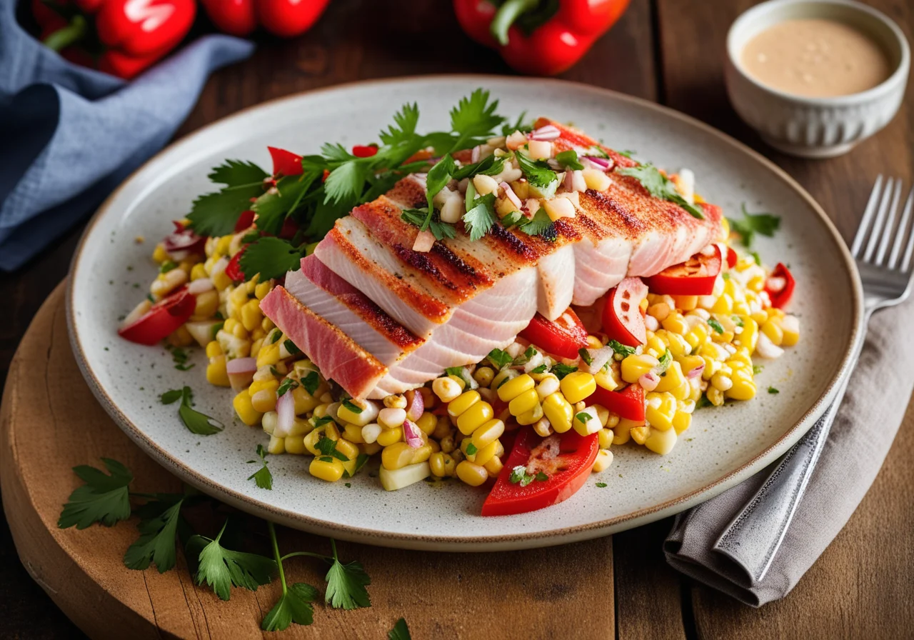 Red Snapper with Corn Vegetables