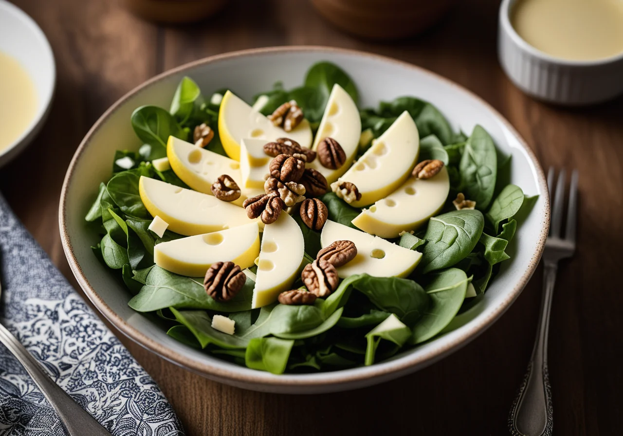 Leafy Salad with Three Kinds of Cheese