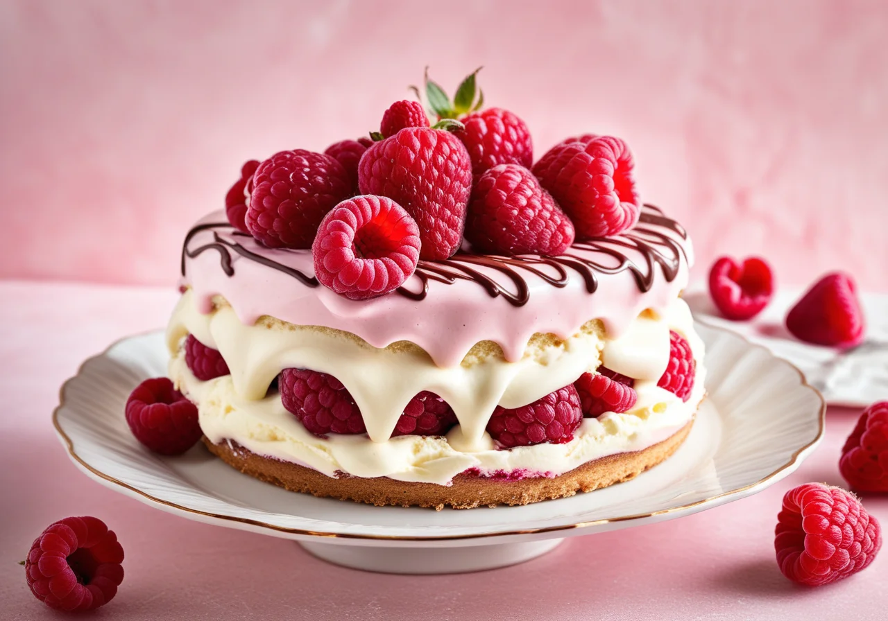 Iced Raspberry Cake