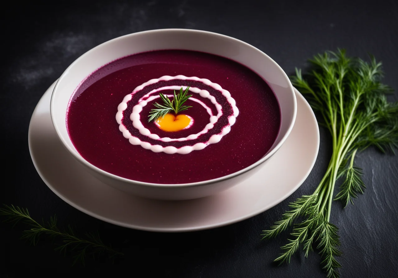 Beetroot Soup with Cream
