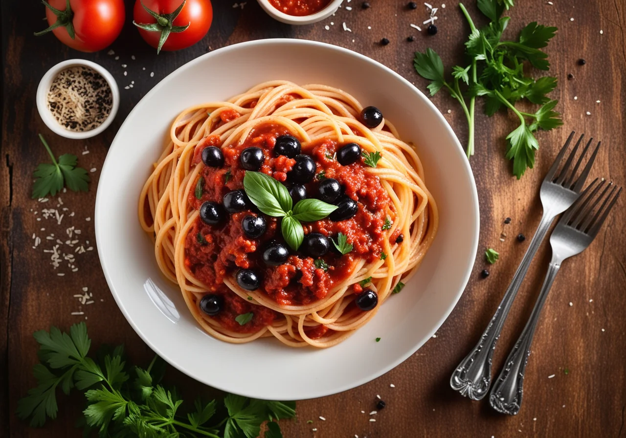 Spaghetti with Spicy Tomato Sauce