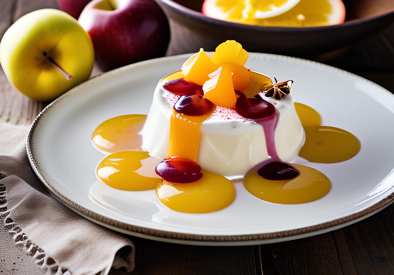 Apple Sauce with Yogurt and Passion Fruit