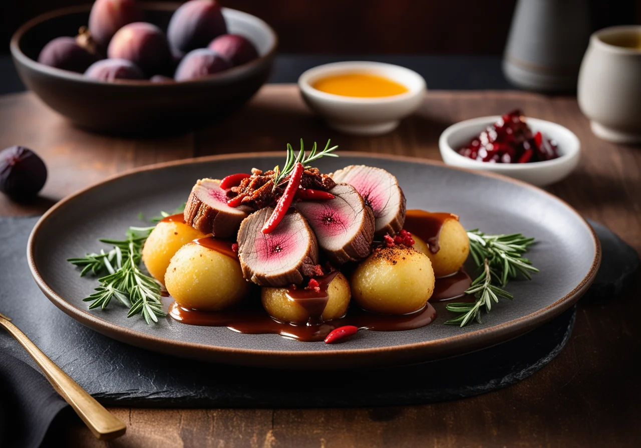 Duck Breast with Potato Balls