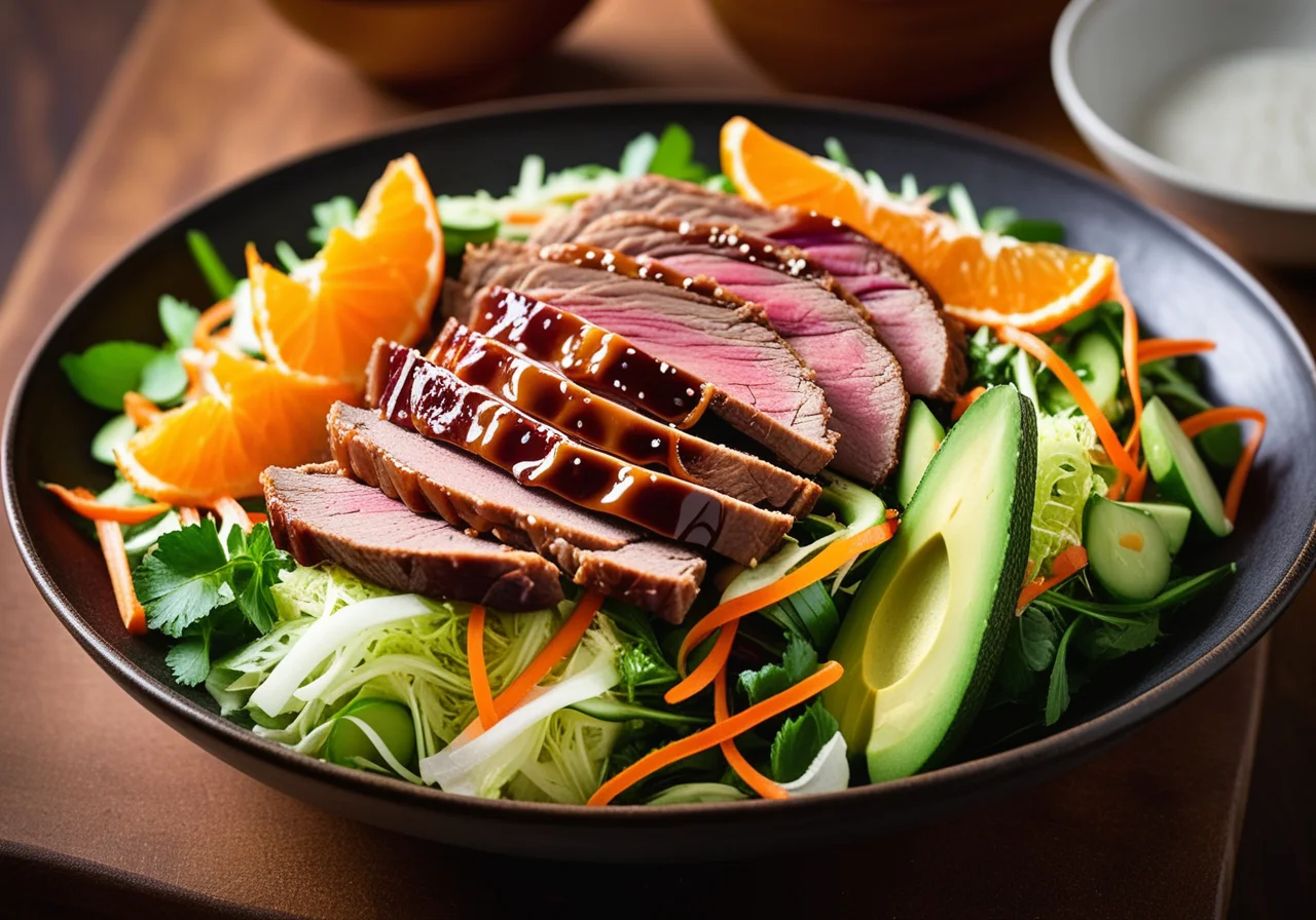 Peking Duck with Asian-Style Cabbage Salad