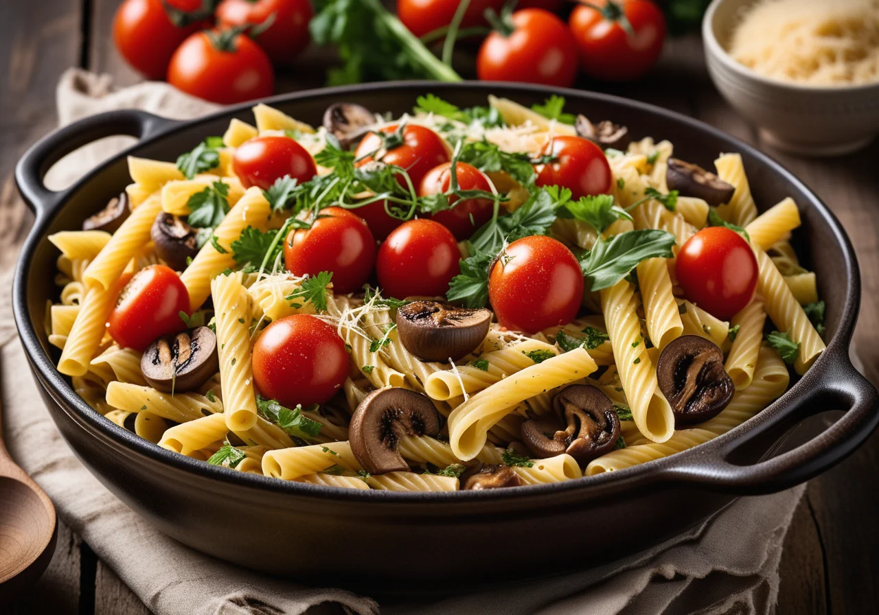 Pasta Bake with Chinese Cabbage