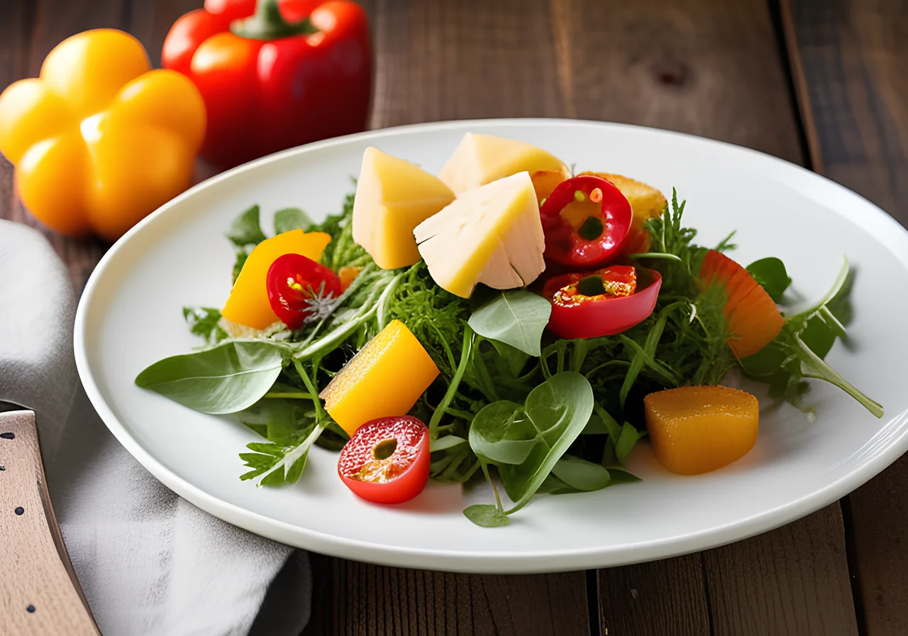 Arugula Salad with Turmeric Cauliflower