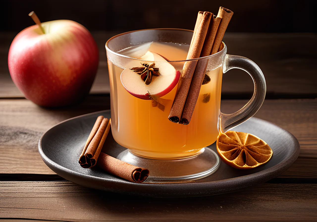 Apple Punch with Caramel Cinnamon Stick