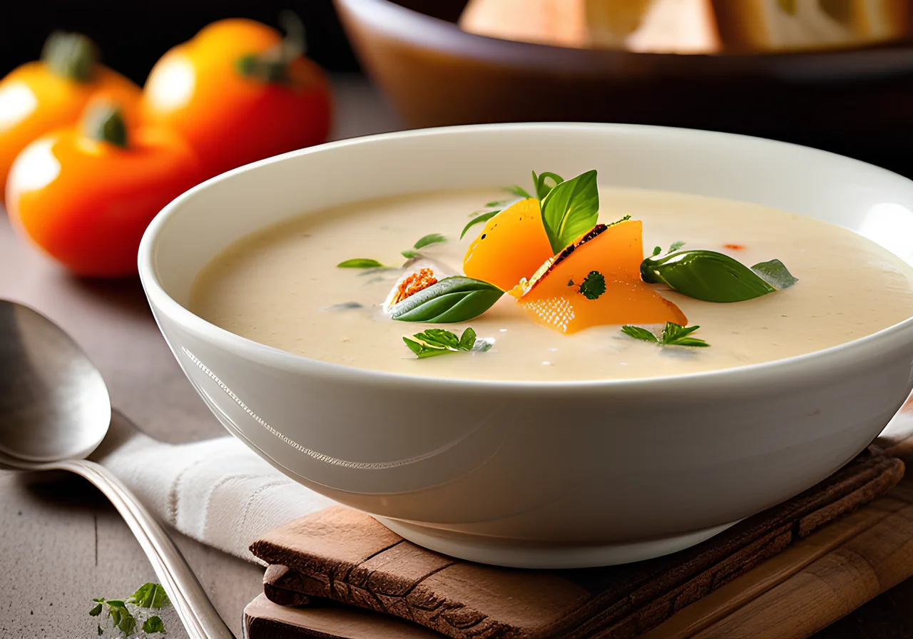 Potato Soup with Scampi