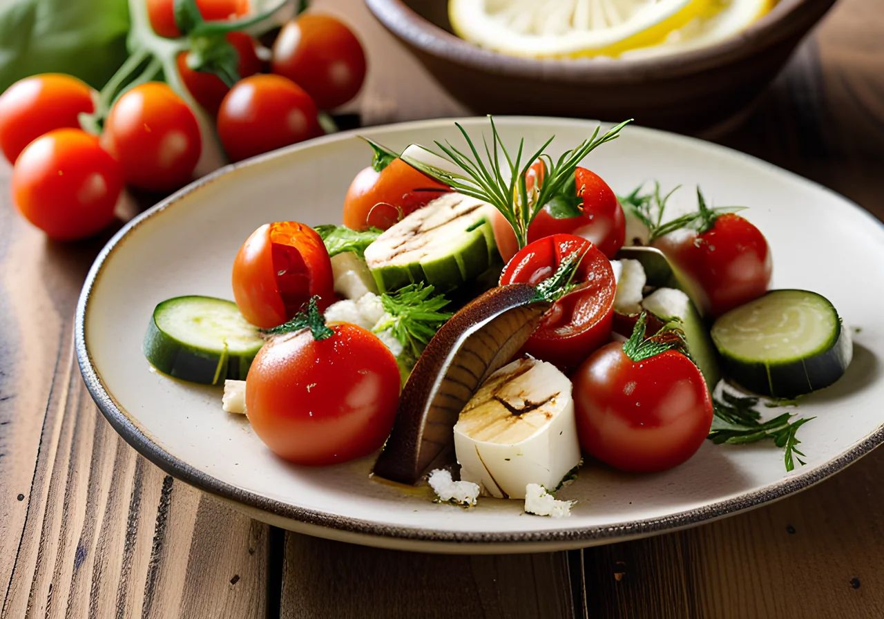 Tomato Porcini Mushroom Salad