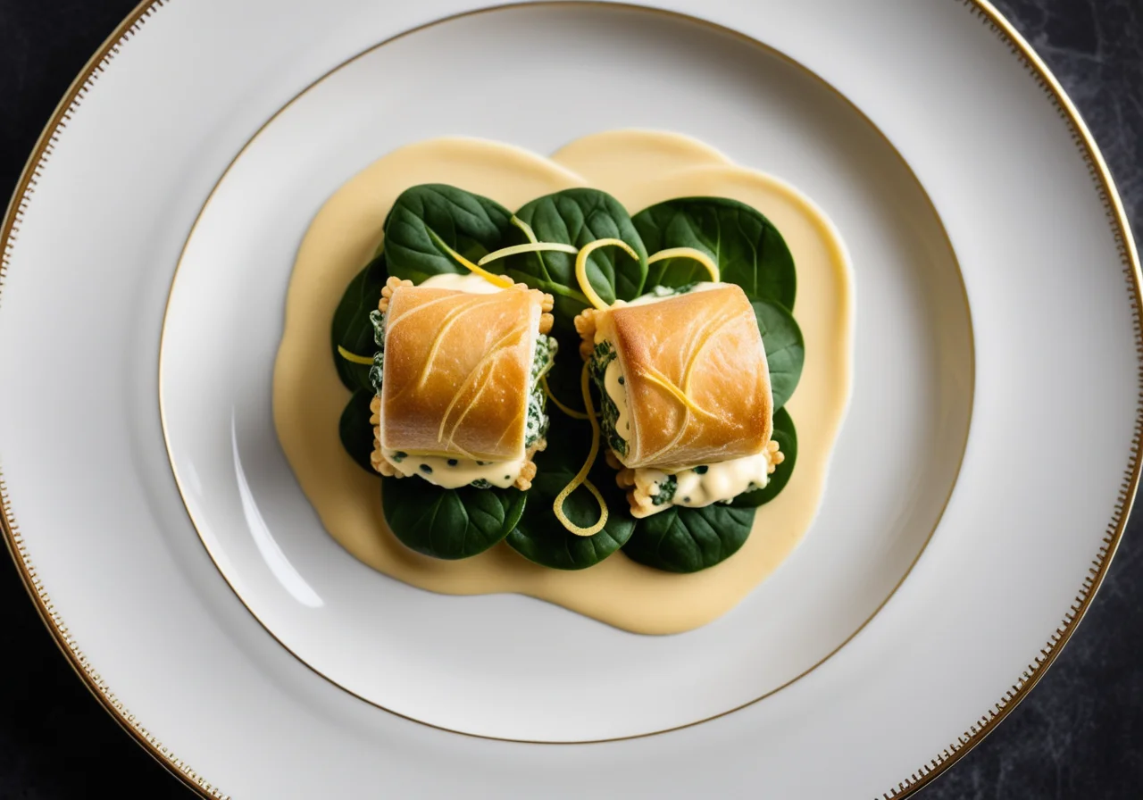 Sea Trout Rolls with Herb Filling