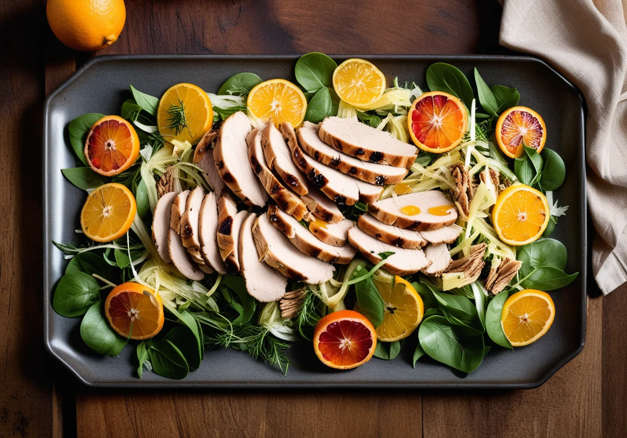 Blood Orange Fennel Salad with Chicken