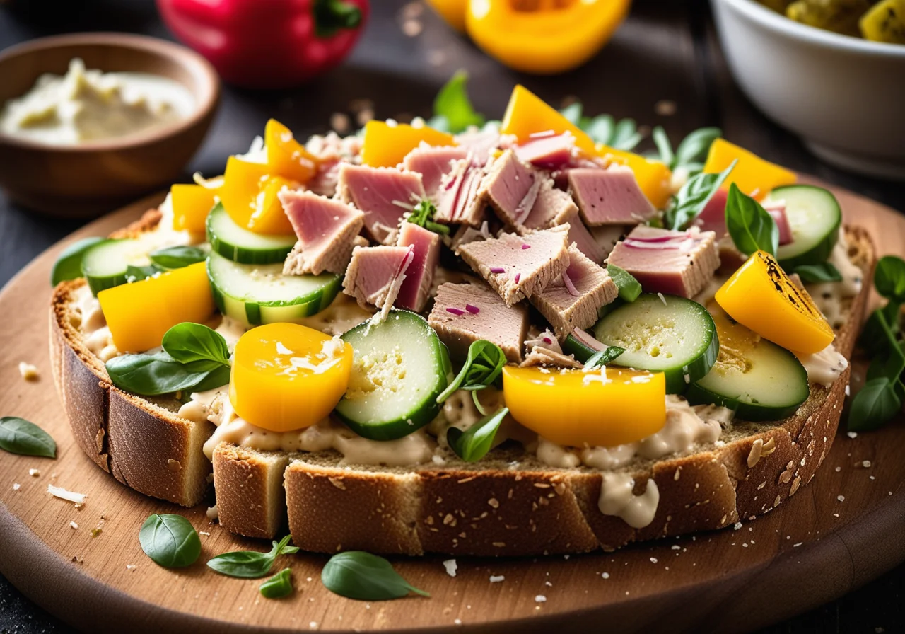 Toasted Bread with Tuna