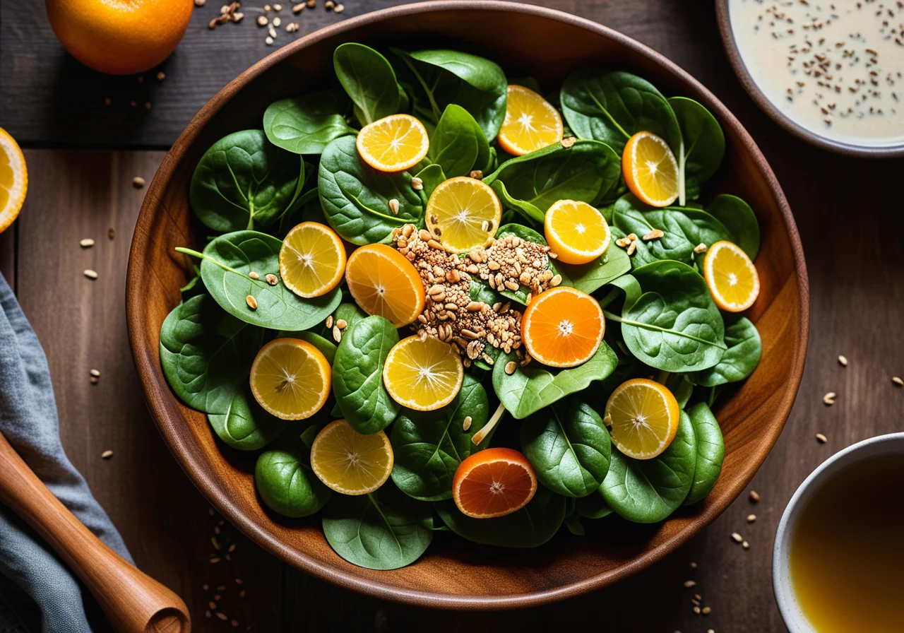 Fresh Spinach Salad with Orange