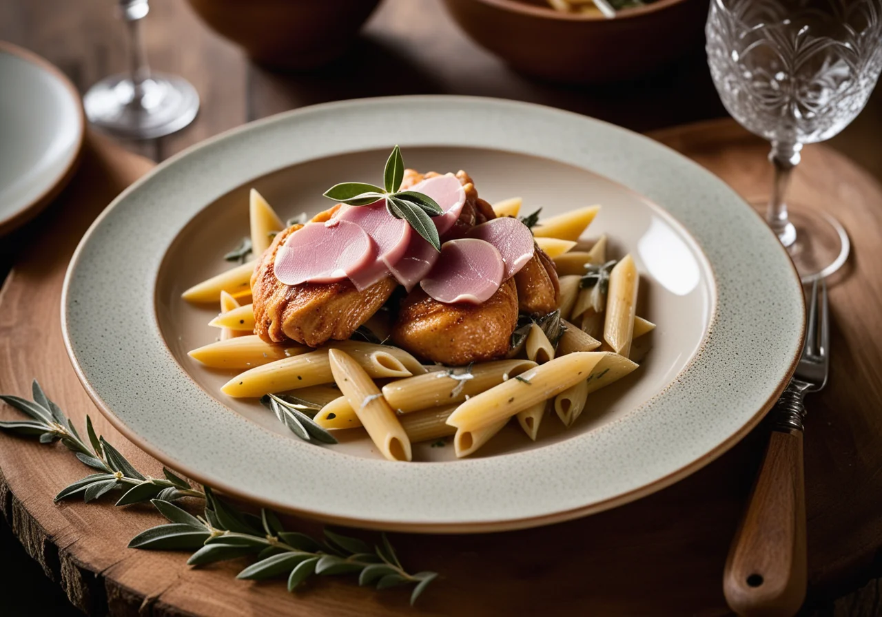 Chicken Wrapped in Ham and Sage