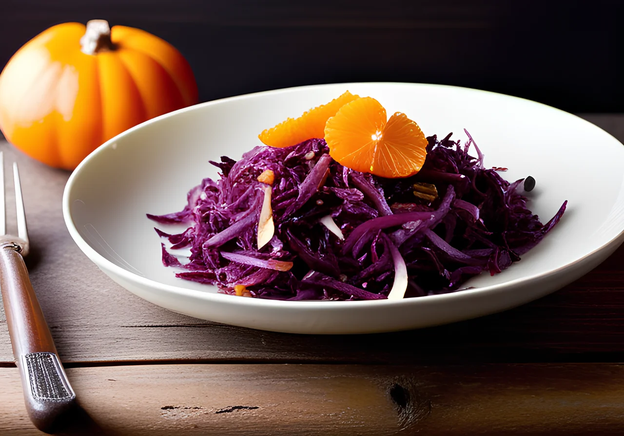 Red Cabbage Orange Salad