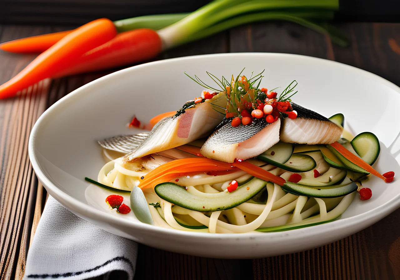 Thin Pasta with Sea Bass