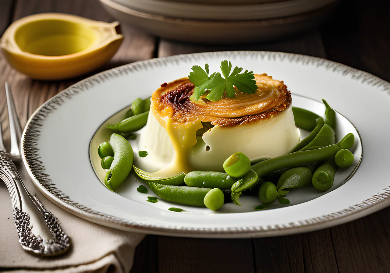 Kohlrabi and Pea Gratin