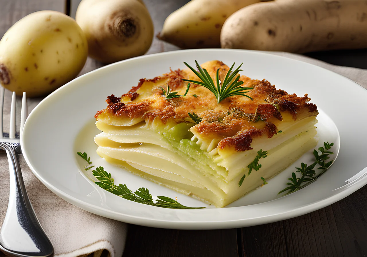 Potato-Kohlrabi Gratin