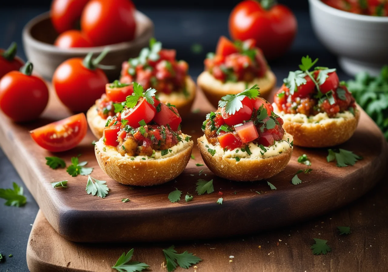 Cheesebombs with Tomato-Herb Salsa