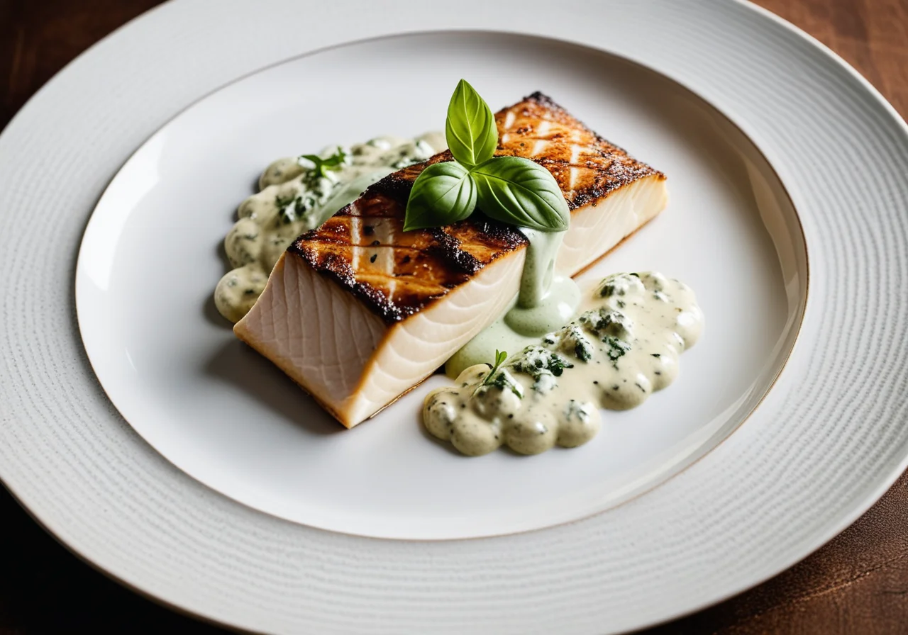 Pike with Herb Cream Sauce